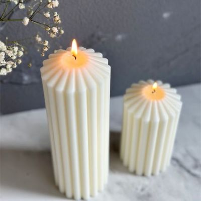 Bulk Ribbed Pillar Candles